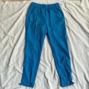 Blue Nylon Jogger Pants